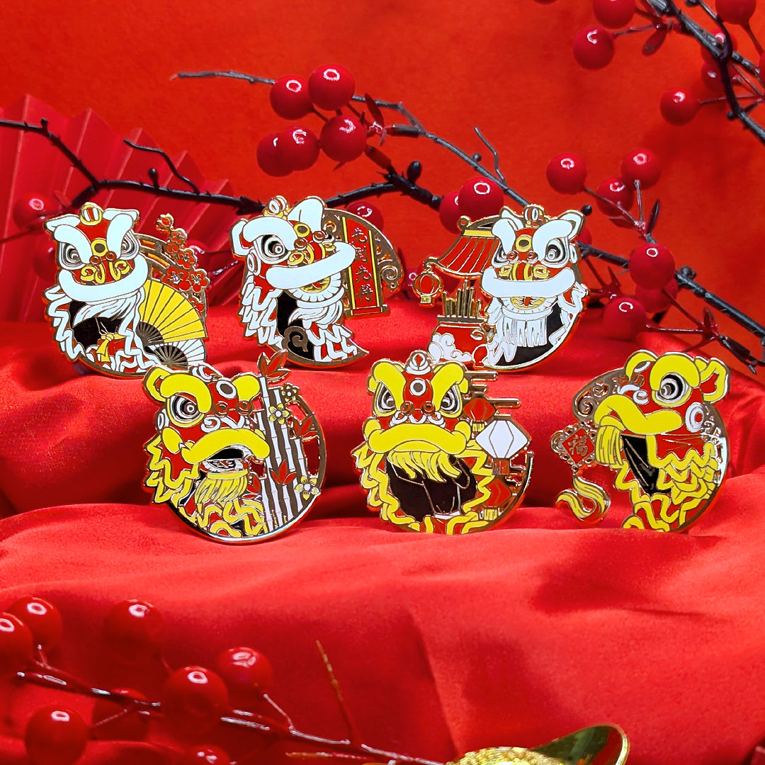 Lucky Lion Pins - Futsan Bamboo