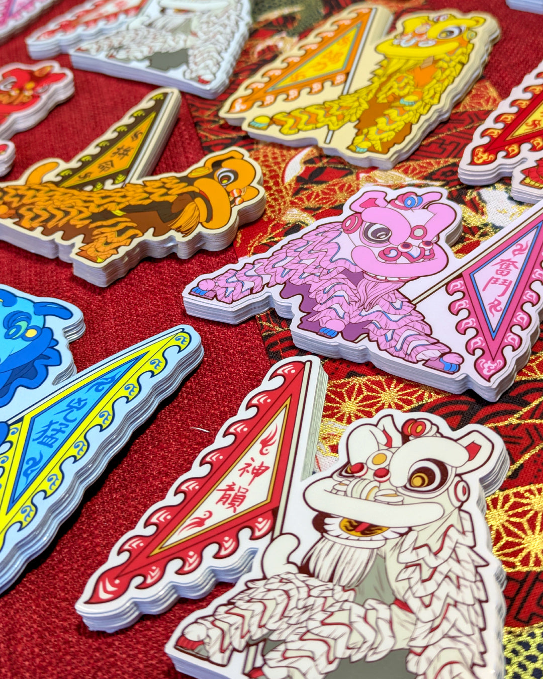 Lion Dance Vinyl Sticker Energetic Spirit