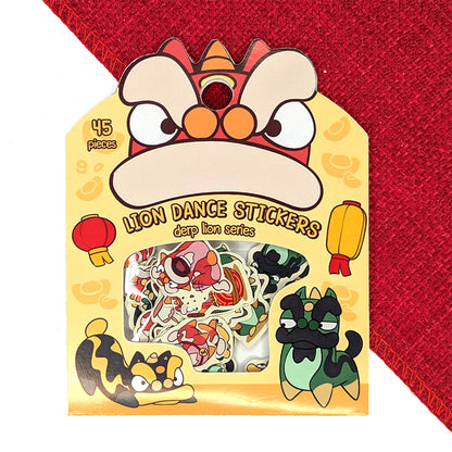 Silly Lion Mini Sticker Pack - Peel & Stick Paper Stickers