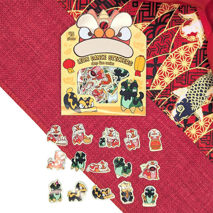 Silly Lion Mini Sticker Pack - Peel & Stick Paper Stickers
