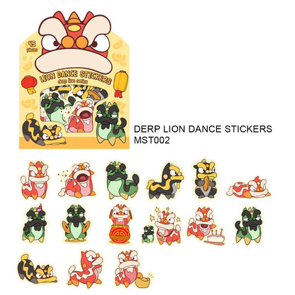 Silly Lion Mini Sticker Pack - Peel & Stick Paper Stickers