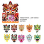 Traditional Lion Heads Sticker Pack - Peel & Stick Paper Stickers