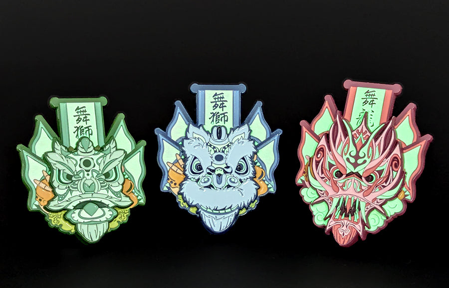 Dragon Ghost Flag Pin