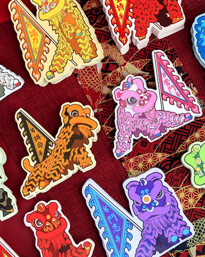 Lion Dance Vinyl Sticker Tenacity