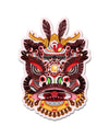 Lion Dance Vinyl Sticker Guan Yu Lion Head