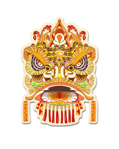 Lion Dance Vinyl Sticker Wang Zhong Lion Head