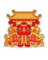 Lion Dance Vinyl Sticker Happy New Year