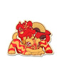 Lion Dance Vinyl Sticker Double Fans
