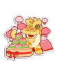 Lion Dance Vinyl Sticker Longevity Peach 2