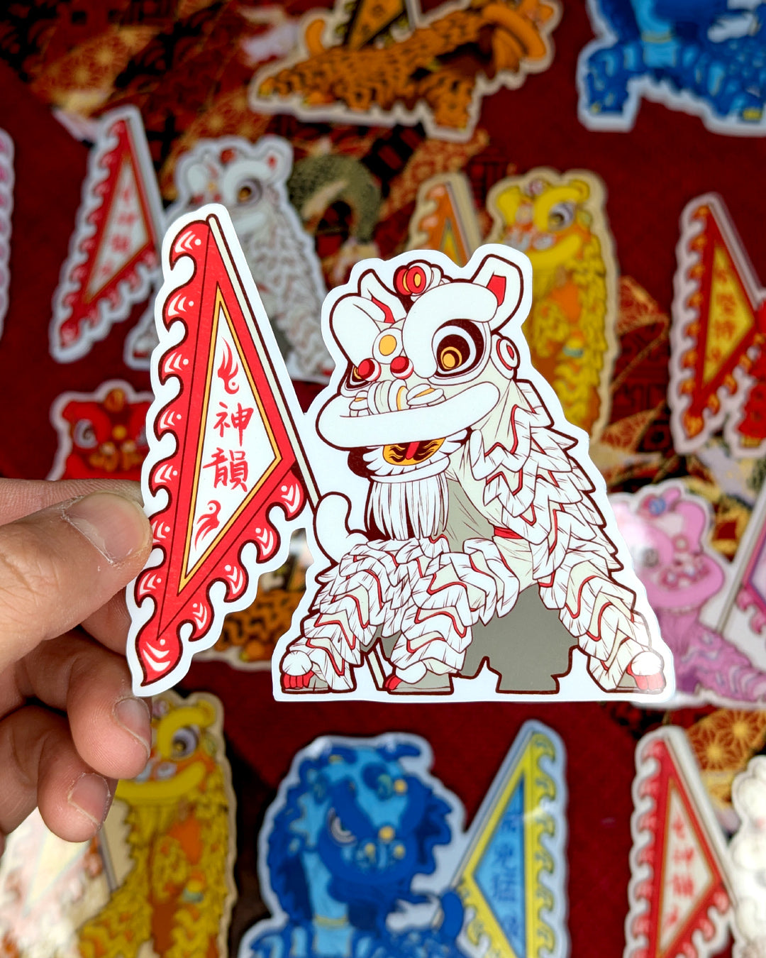 Lion Dance Vinyl Sticker Energetic Spirit