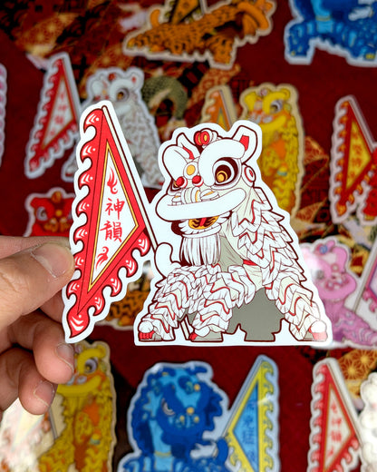 Lion Dance Vinyl Sticker Energetic Spirit