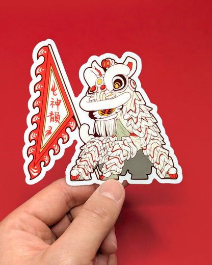 Lion Dance Vinyl Sticker Energetic Spirit