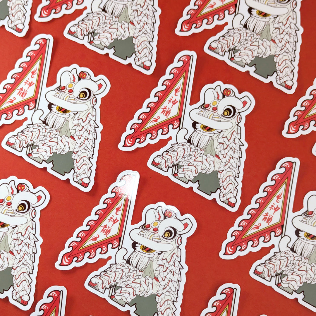 Lion Dance Vinyl Sticker Energetic Spirit