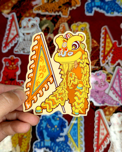 Lion Dance Vinyl Sticker Give it Everything