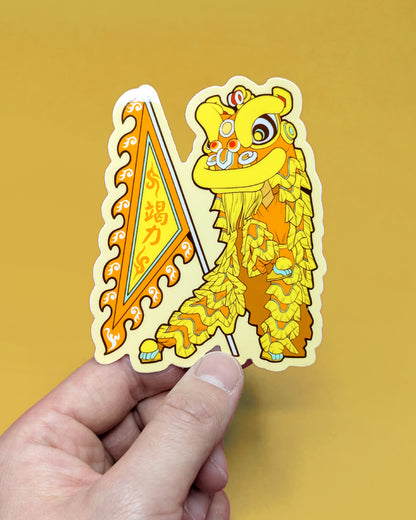 Lion Dance Vinyl Sticker Give it Everything