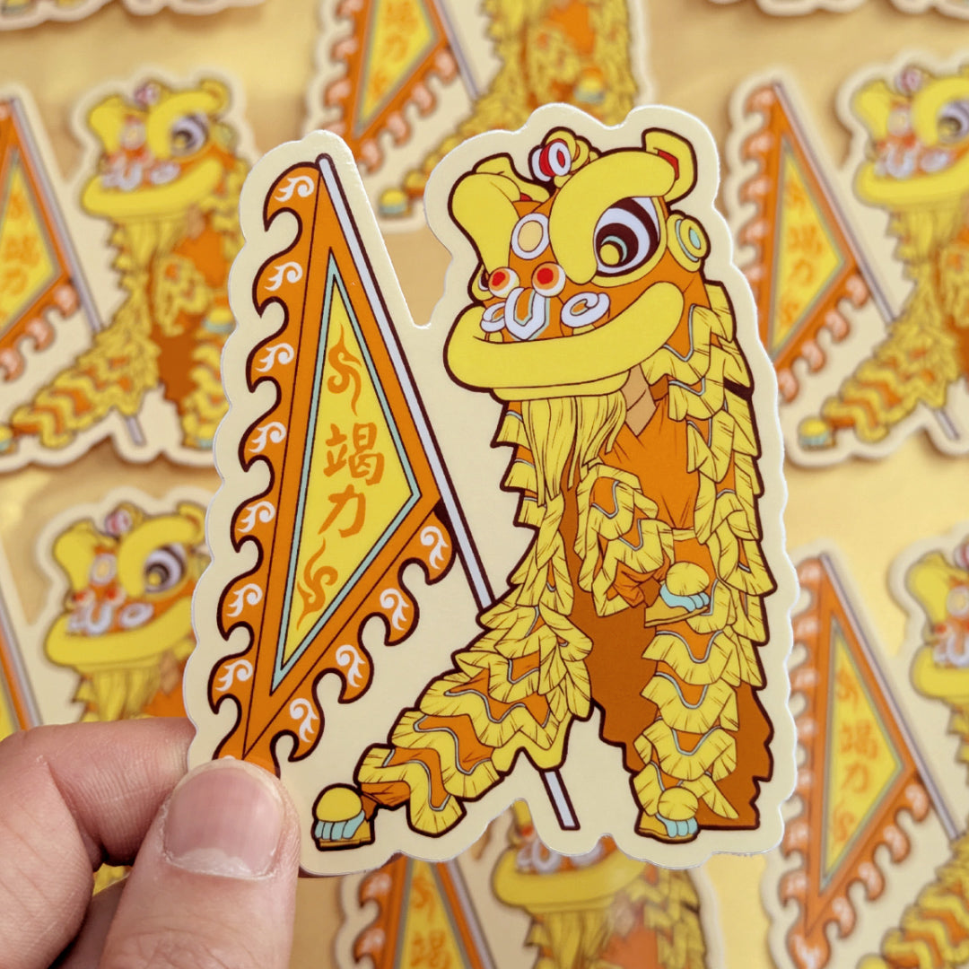Lion Dance Vinyl Sticker Give it Everything