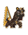 Lion Dance Vinyl Sticker Blood Boils with Passion