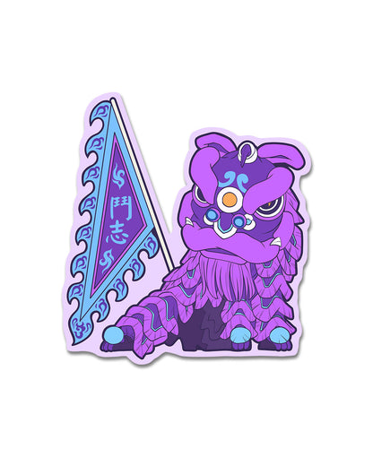 Lion Dance Vinyl Sticker The Will to Fight