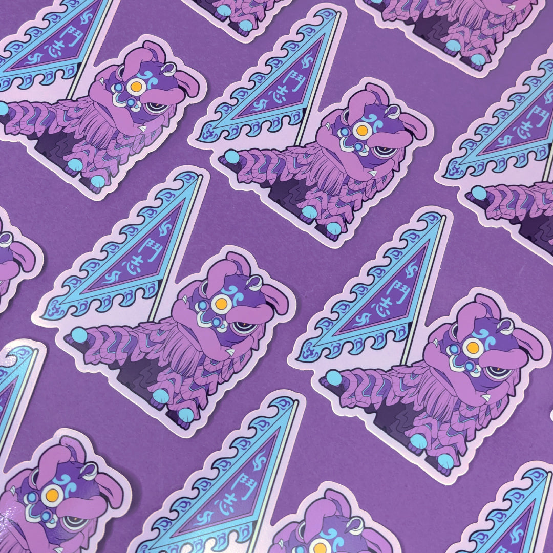 Lion Dance Vinyl Sticker The Will to Fight