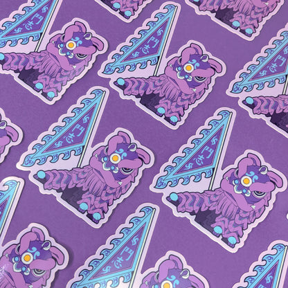 Lion Dance Vinyl Sticker The Will to Fight
