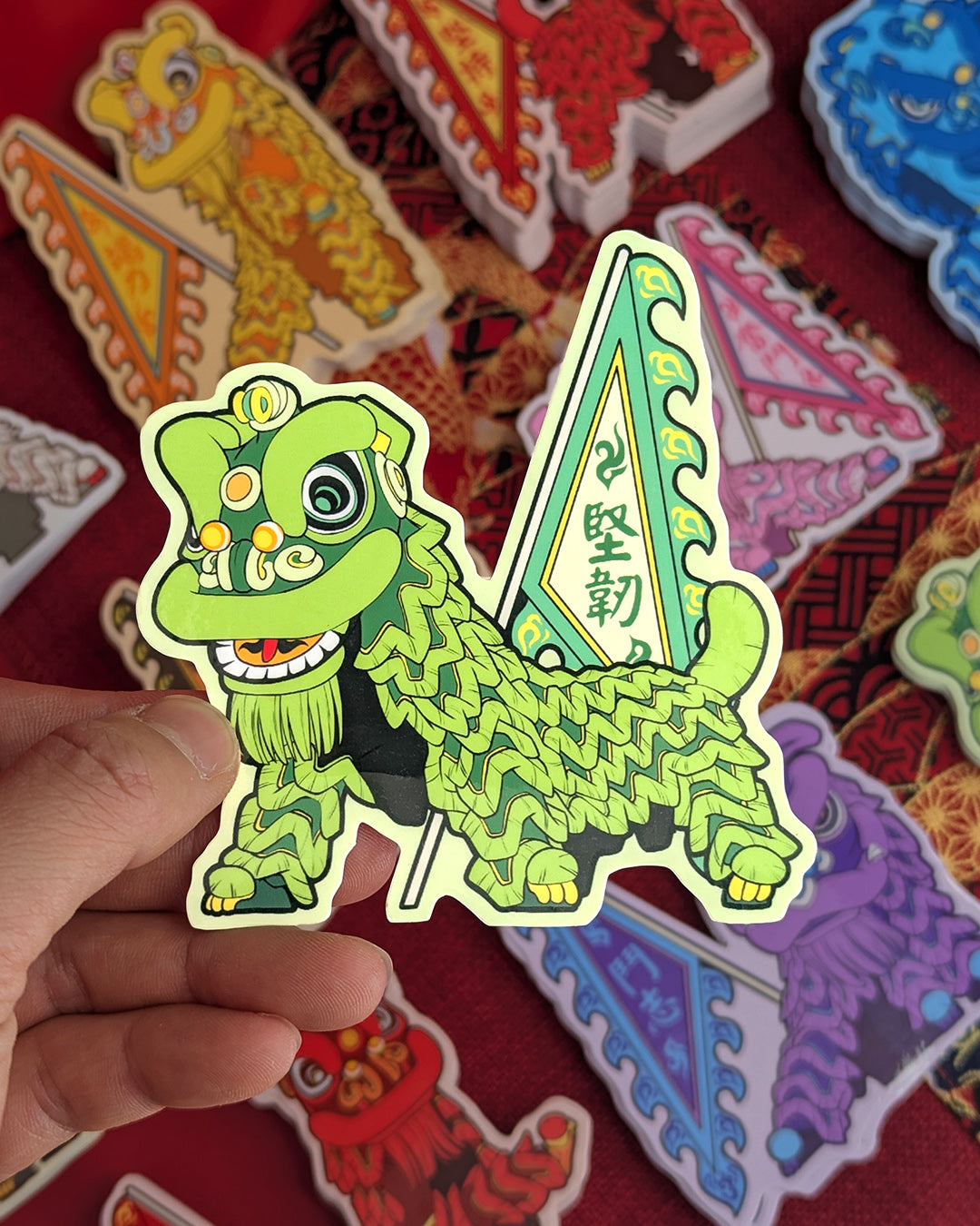 Lion Dance Vinyl Sticker Tenacity