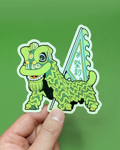 Lion Dance Vinyl Sticker Tenacity