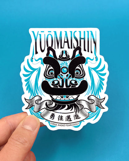 Lion Dance Vinyl Sticker Yuo Maishin