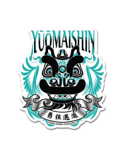 Lion Dance Vinyl Sticker Yuo Maishin